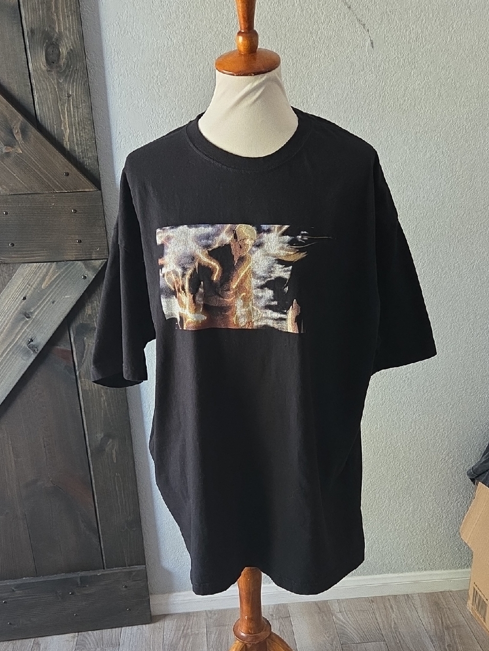 Men's Black Attack On Titan Anime Short-Sleeve T-Shirt 2XL